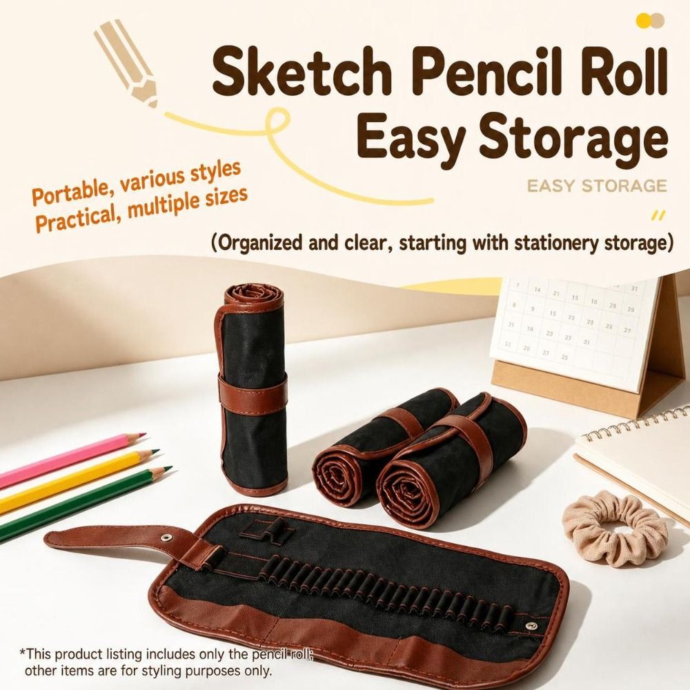 24/36/48/72 Slots Roll Up Penc - Pencil Case Large 评论和价格