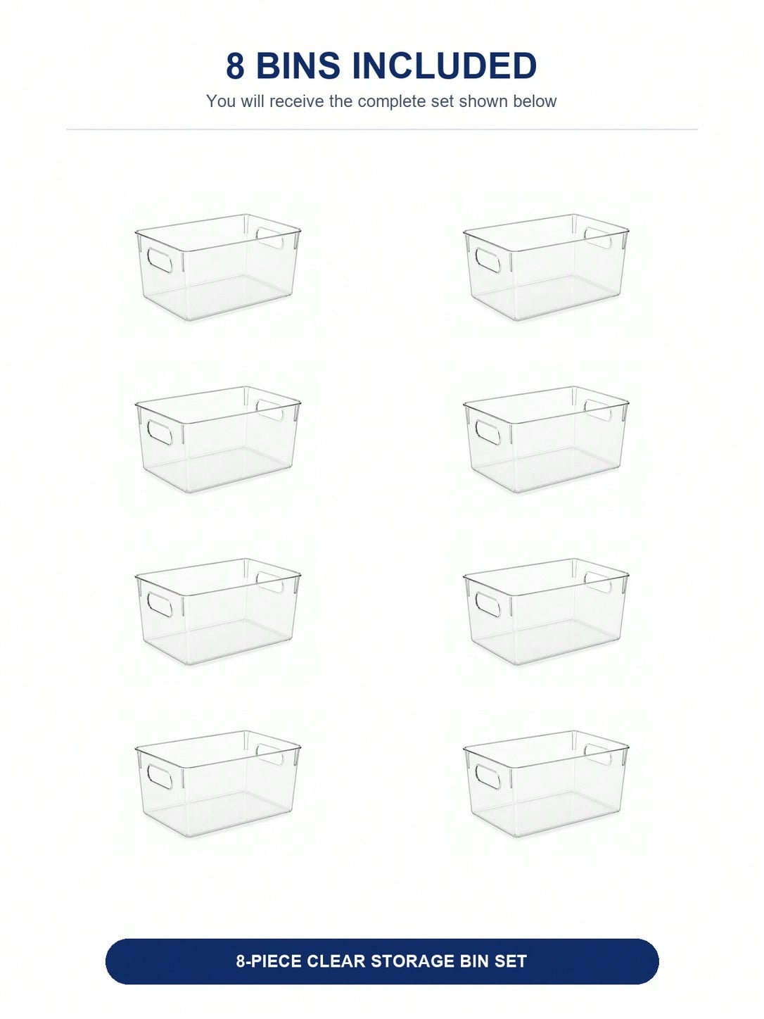 8-Pack Clear Storage Bins with - Stationery Warehouse 评论和价格