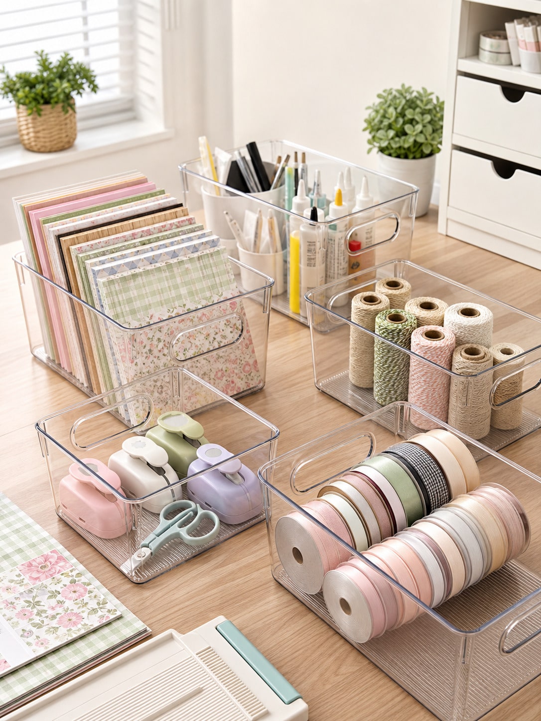 8-Pack Clear Storage Bins with - Stationery Warehouse 评论和价格