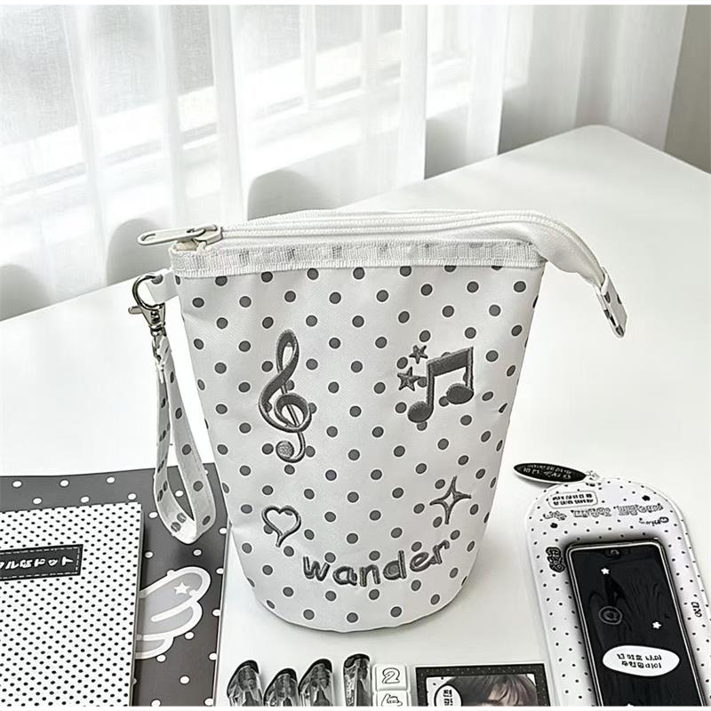 Kawaii Polka Dot Music Note Em - Pencil Case Large 评论和价格