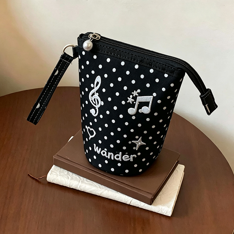 Kawaii Polka Dot Music Note Em - Pencil Case Large 评论和价格