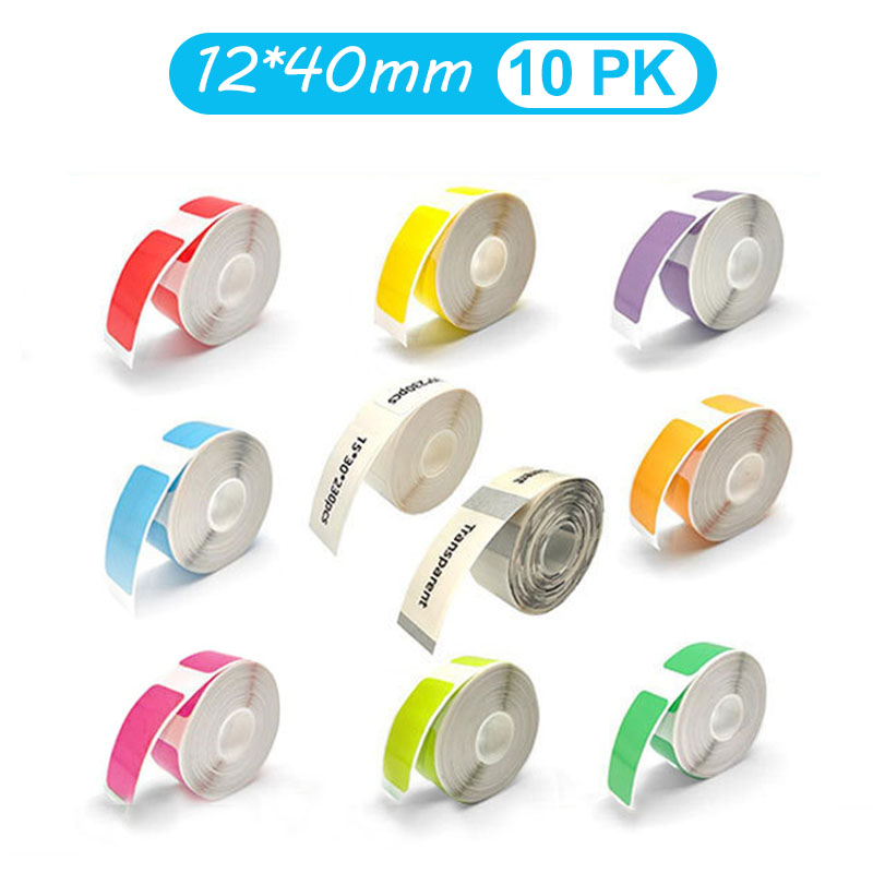 12*40mm Colored Transparent Th - Label Printer Tape 评论和价格