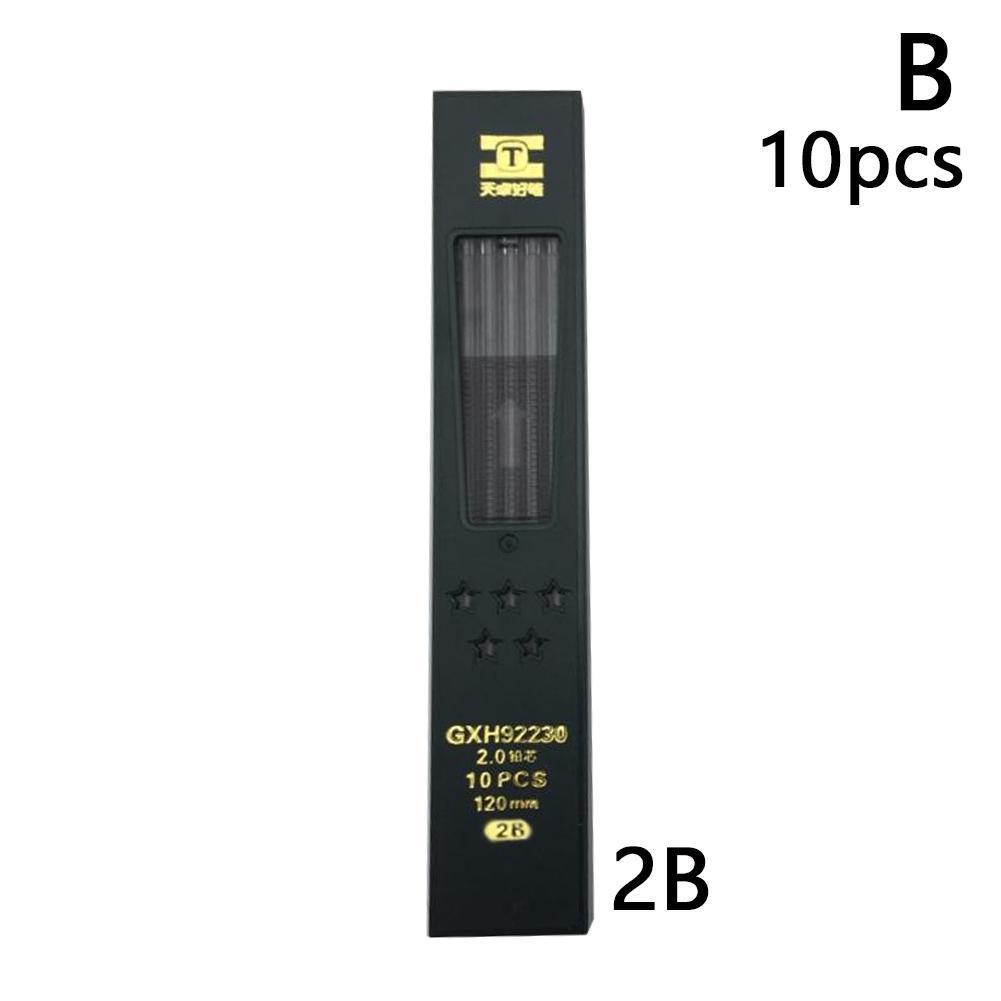 Hot 10Pcs/Box 2mm 2B HB Black  - Mechanical Pencil Lead 评论和价格