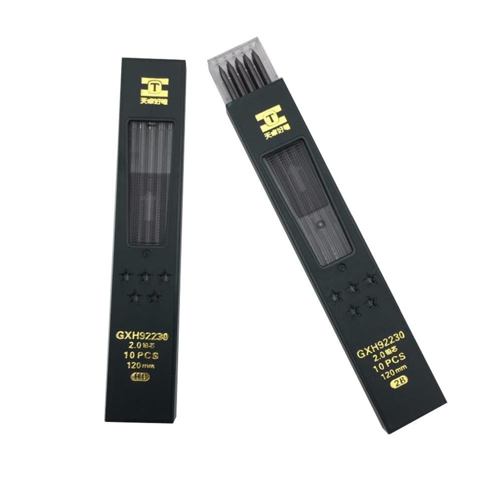Hot 10Pcs/Box 2mm 2B HB Black  - Mechanical Pencil Lead 评论和价格