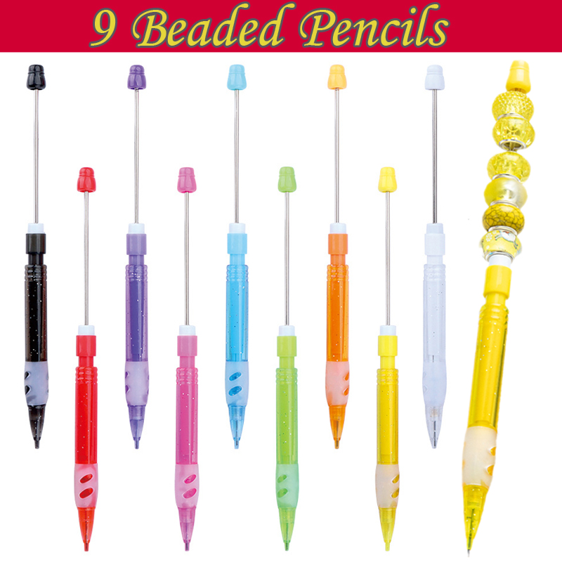9Pcs DIY Beaded Pencil for Stu - Mechanical Pencil Lead 评论和价格