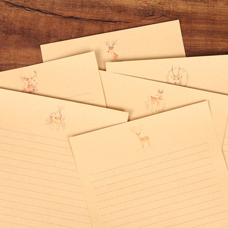 10 Envelopes, 10 Sheets of Let - Letter Envelope Kraft 评论和价格