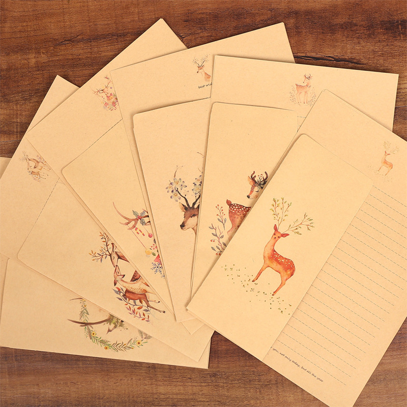 10 Envelopes, 10 Sheets of Let - Letter Envelope Kraft 评论和价格