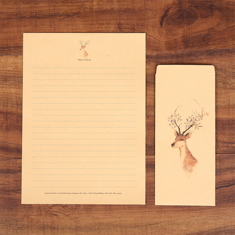 10 Envelopes, 10 Sheets of Let - Letter Envelope Kraft 评论和价格