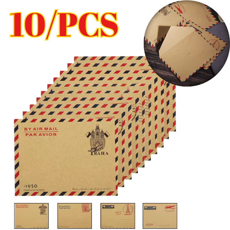 10pcs 9.7*7.5cm  Retro Popular - Letter Envelope Kraft 评论和价格