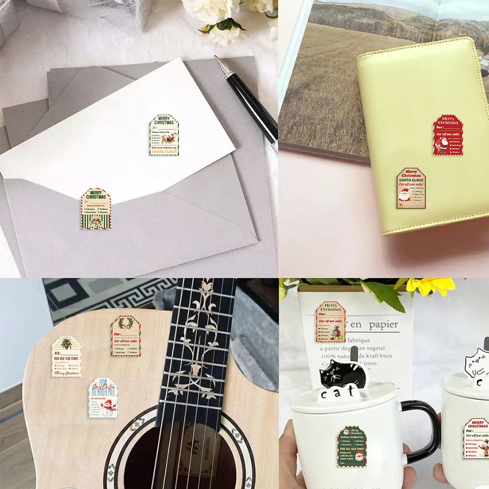500Pcs Christmas Stickers Roll - Label Printer Tape 评论和价格